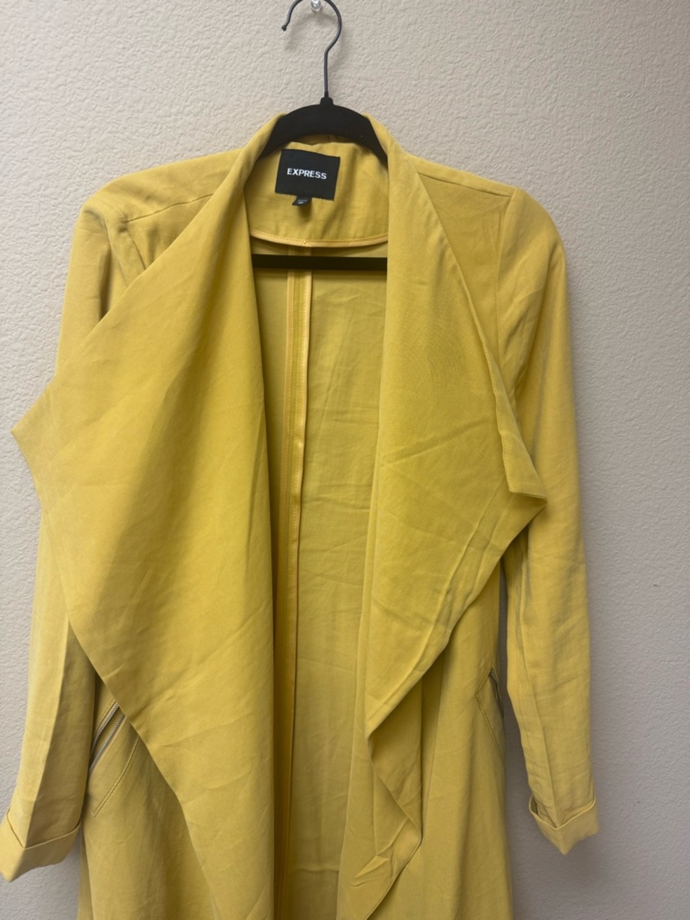 Express Mustard Yellow Lightweight Drape Jacket 🧥